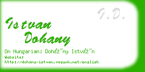 istvan dohany business card